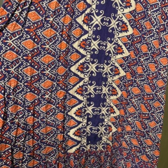 Vintage forever 21 Boho V-neck  Geographic Tribal print Maxi Dress - Picture 3 of 16